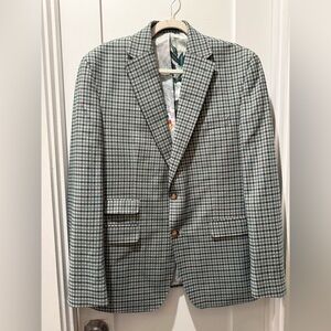 Men's Checkered Blazer with Floral lining